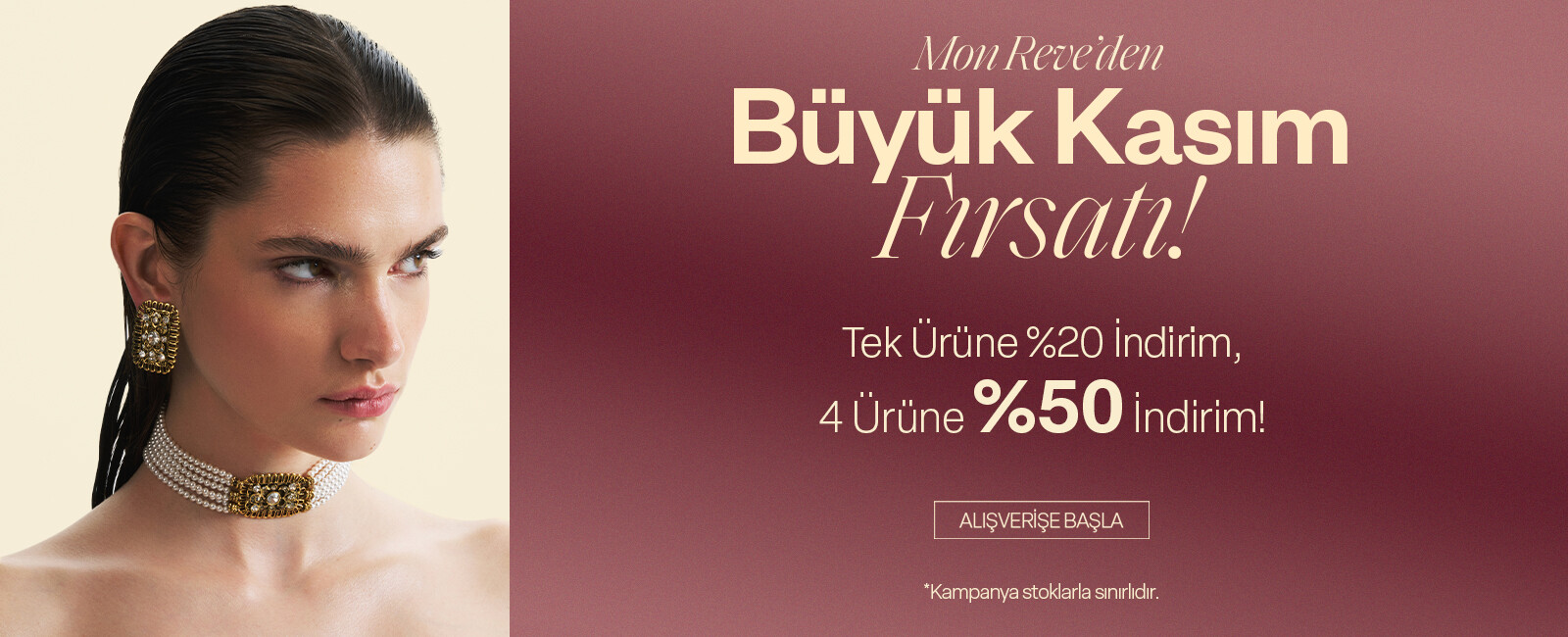 Büyük Kasım Fırsatı! Tek Ürüne %20 , 4 Ürüne %50 İndirim!