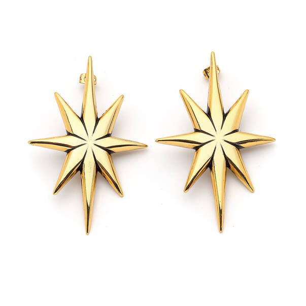 Algol Gold Plated Stud Earrings - 1