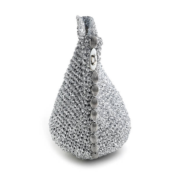 Argent Silver Woven Bag - 5