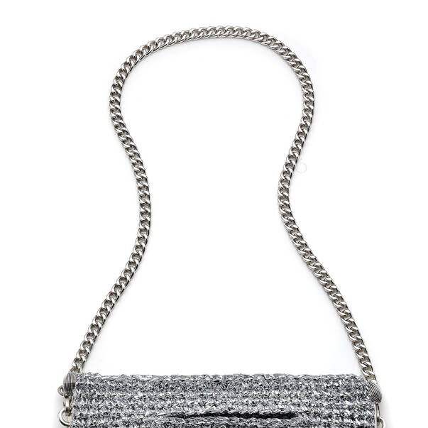 Argent Silver Woven Bag - 8