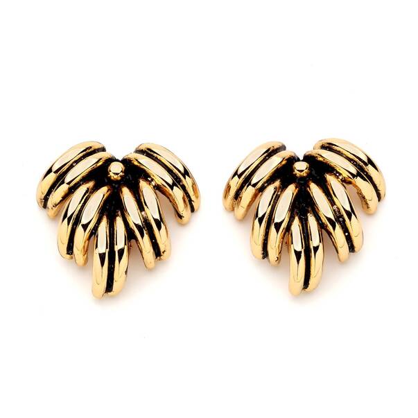 Banana Gold Plated Clips Earrings - 1