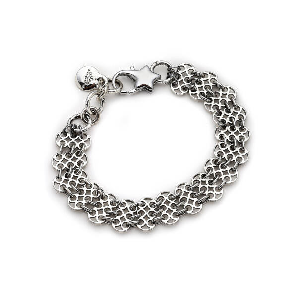 Baroque Silver Plated Chain Bracelet - 1