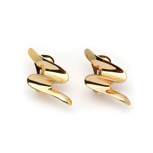 Belta Gold Plated Clip Earrings - 1