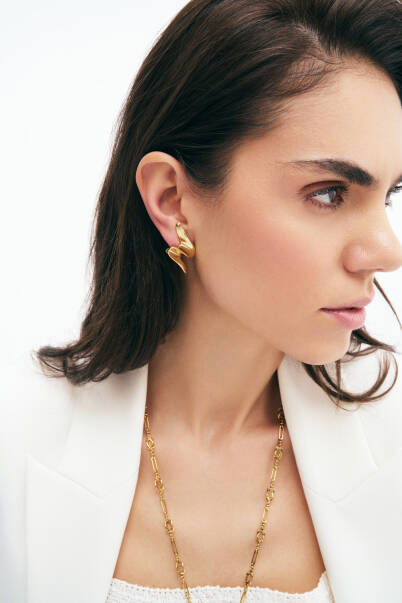 Belta Gold Plated Clip Earrings - 2