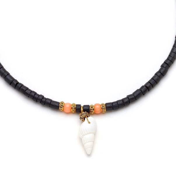 Classo Black Seashell Necklace - 3