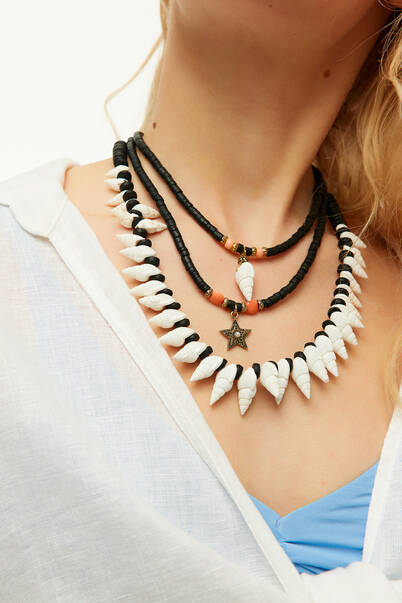 Classo Black Seashell Necklace - 2