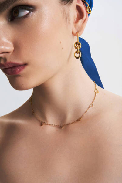 Cool Gold Plated Chain Necklace - 5