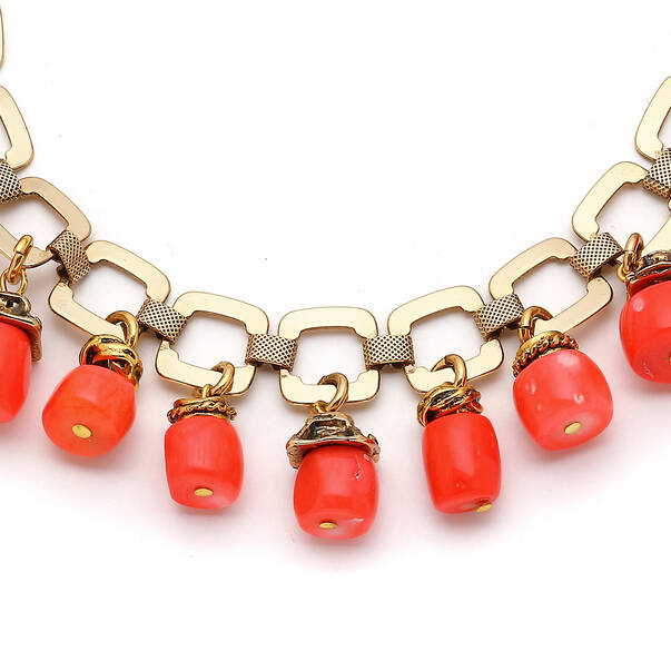 Coralara Pink Coral Natural Stone Necklace - 2