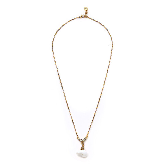 Cordelia Gold Plated Seashell Chain Necklace 