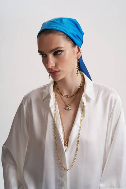 Ella Gold Plated Chain Pinned Earrings - 2