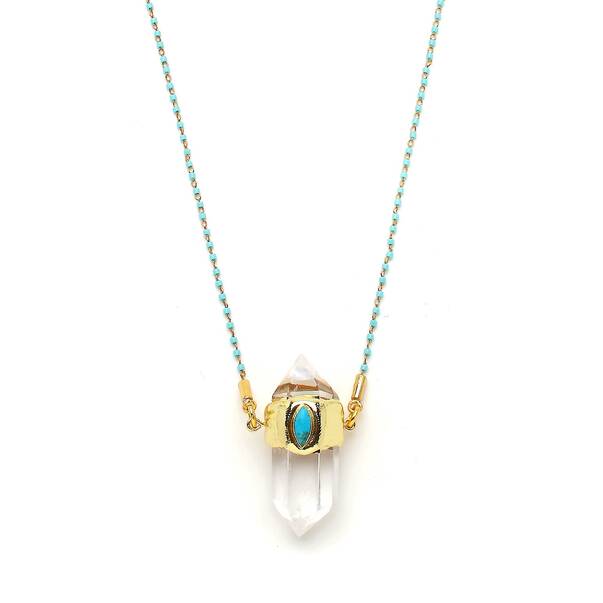 Enve Turquoise Gold Plated Necklace - 2