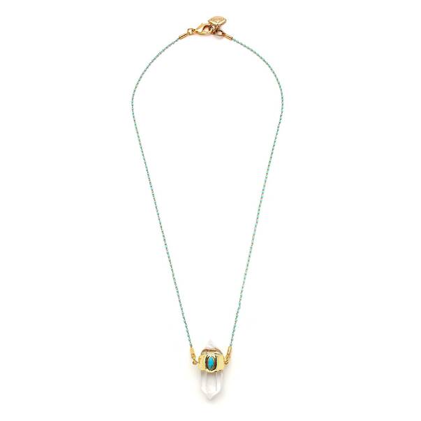 Enve Turquoise Gold Plated Necklace - 1