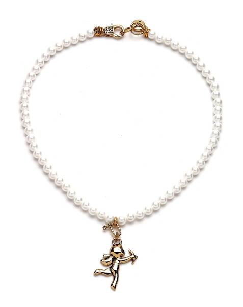 Eros Pearl Charm Necklace - 1