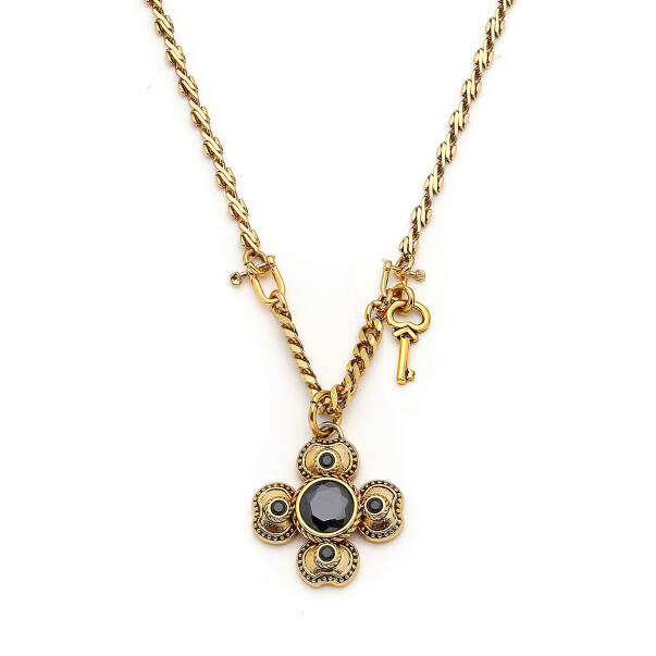 Ethereal Gold Plated Clover Charm Chain Necklace - 3