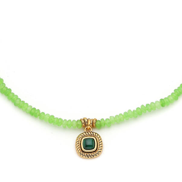 Green Natural Stone Necklace - 2