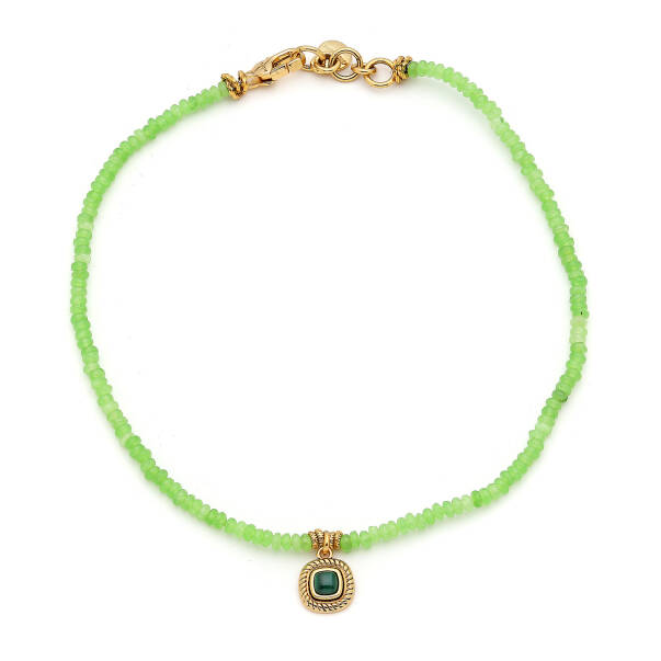 Green Natural Stone Necklace - 1