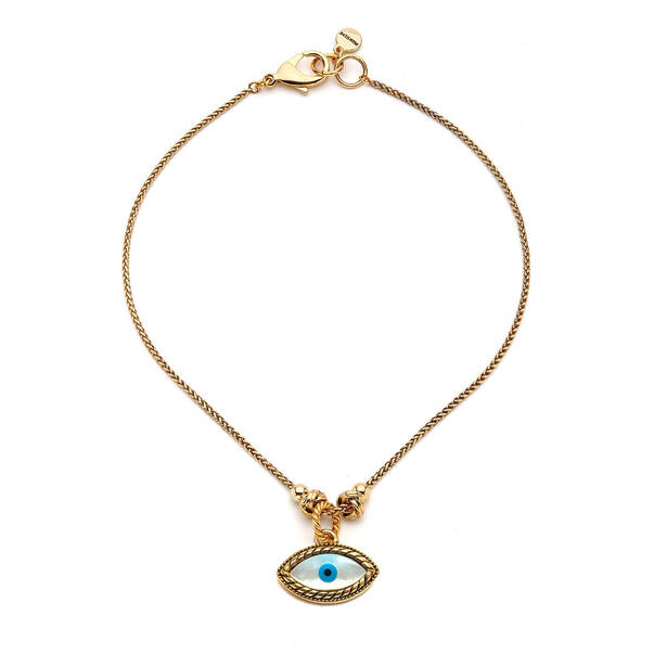 Gizmo Gold Plated Eye Chain Necklace - 1