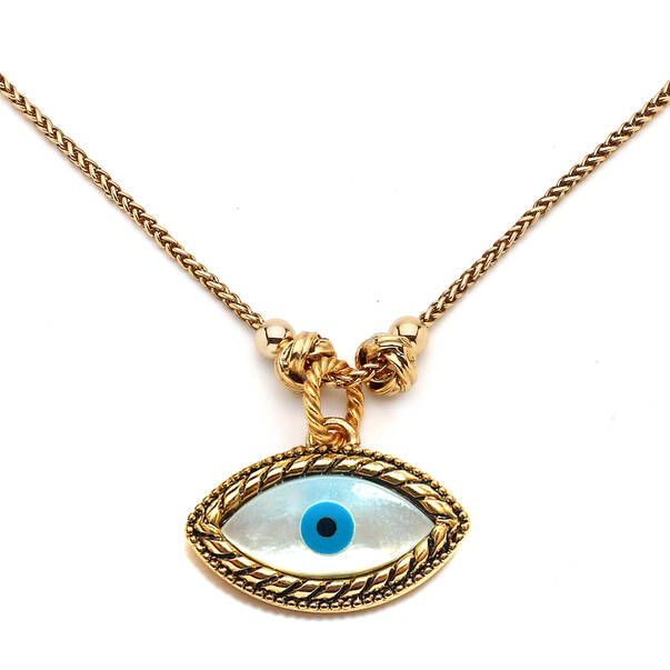 Gizmo Gold Plated Eye Chain Necklace - 3