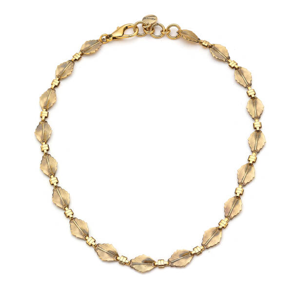 Harmonia Yaprak Chain Gold Plated Necklace - 1