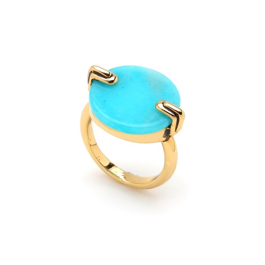 Hesta Turquoise Gold Plated Ring 