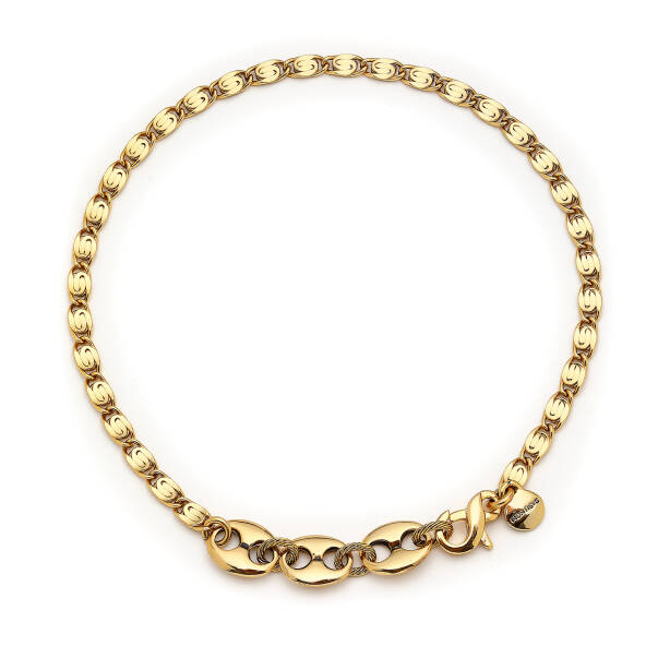 İmani Choker Gold Plated Chain Necklace - 1