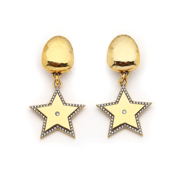 Johnson Gold Plated Star Clips Earring - 1