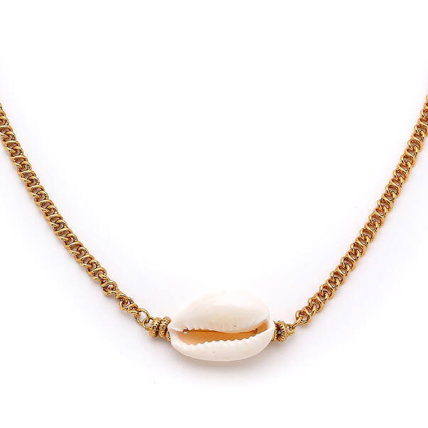 Kai Gold Plated Seashell Charm Chain Necklace - 3