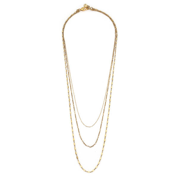 Kindness Gold Plated Multi Chain Necklace - 1