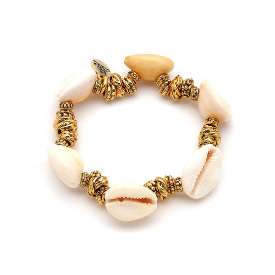 Lilia White Gold Plated Seashell Bracelet 