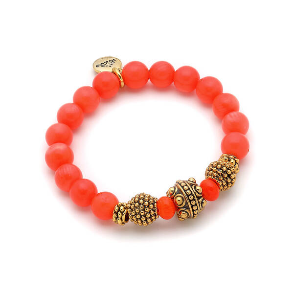 Lilith Pink Coral Natural Stone Bracelet - 1