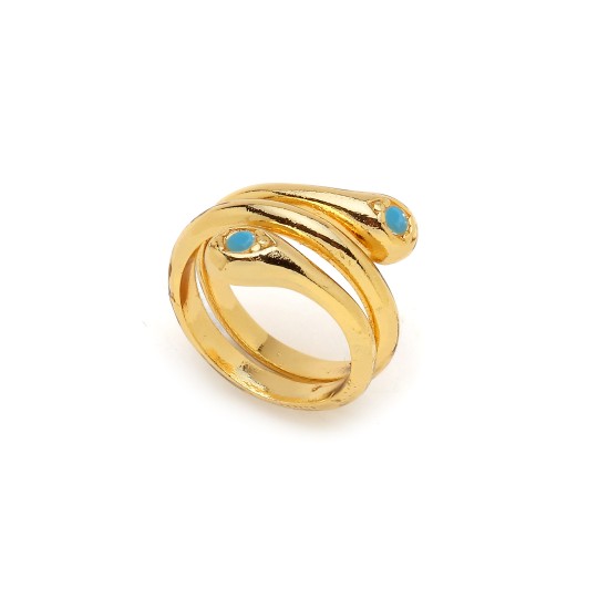 Lkya Turquoise Gold Plated Yilan Ring 