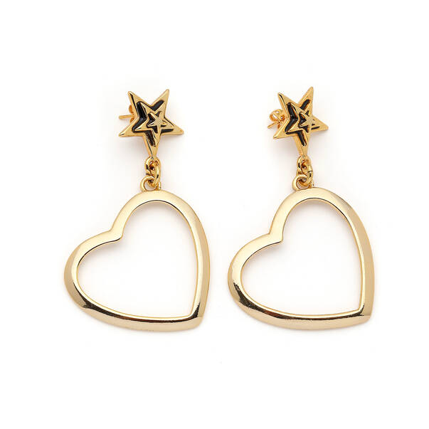 Love Luxe Heart Charm Earrings - 1