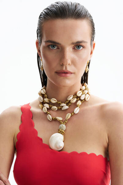 Maren Gold Plated Seashell Multi Necklace - 2