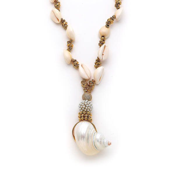 Mary Gold Plated Seashell Necklace - 3