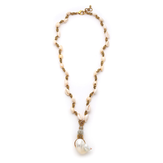 Mary Gold Plated Seashell Necklace 