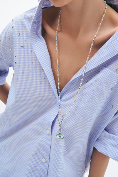Mashallah Silver Plated Necklace - 2