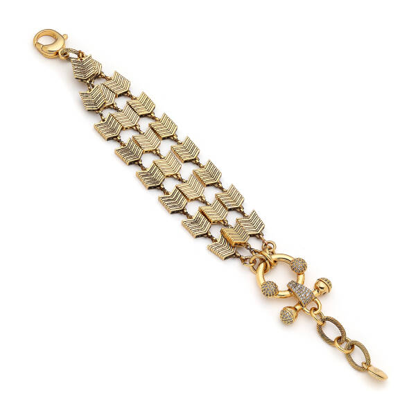 Meggie Gold Plated Multi Chain Bracelet - 1