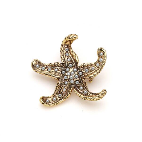 Starfish İnci Yıldız Broş - 1