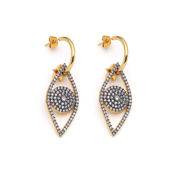 Mystic Eye Charm Pinned Earrings - 1