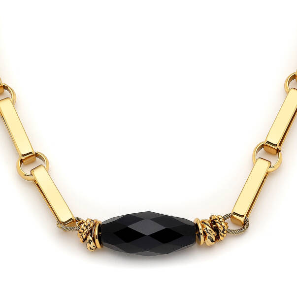 Mystic Onyx Gold Plated Chain Necklace - 3