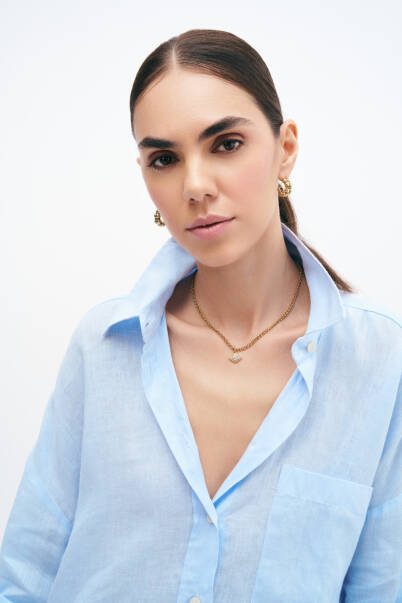 Nix Gold Plated Hoop Pinned Earrings - 9