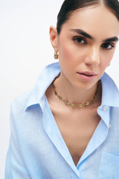 Nix Gold Plated Hoop Pinned Earrings - 11
