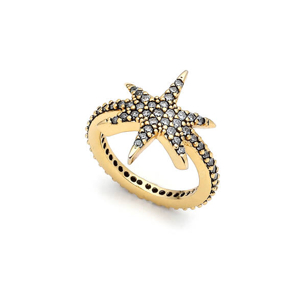 Northern Liove Gold Plated Star Zircon Ring - 1