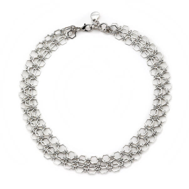 Occupied Silver Plated Chain Necklace - 1