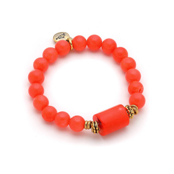 Odin Pink Coral Natural Stone Bracelet - 1