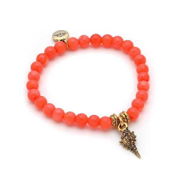 Oriel Pink Coral Natural Stone Bracelet - 1