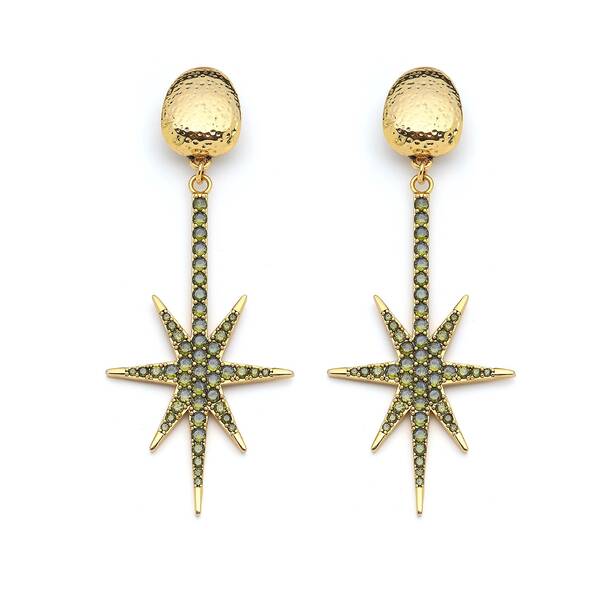 Orion Zircon Star Charm Clip-On Earrings - 1
