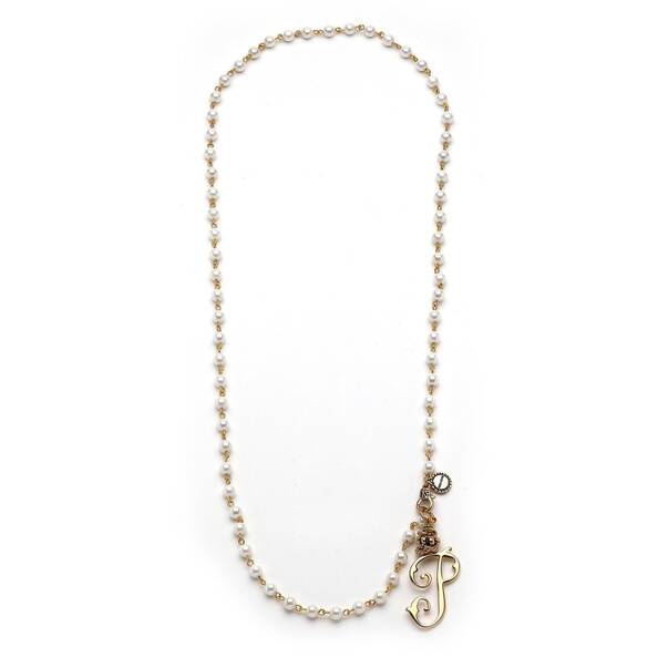 PEARL LETTER NECKLACE - 1