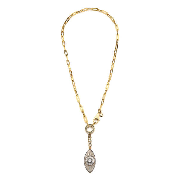 Pulcet Zircon Eye Charm Necklace - 1