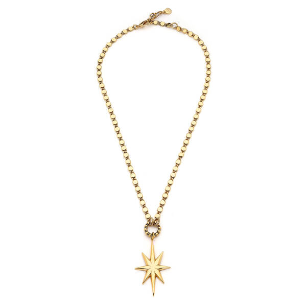 Rita Gold Plated Star Charm Chain Necklace - 1